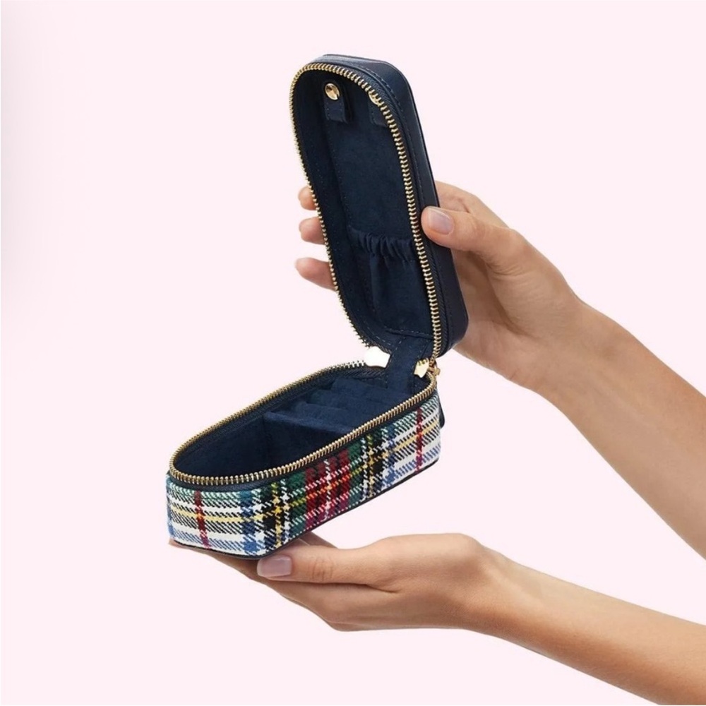 Stoney Clover Lane Plaid and Navy Accessory Case